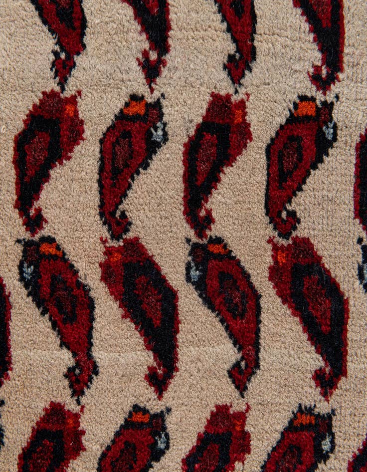 Detail image of  2' 1 x 4'  Hand Knotted Balouch Persian Wool Runner Rug