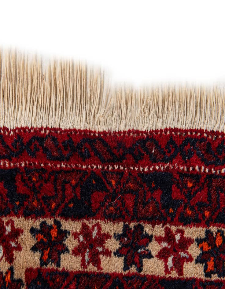 Detail image of  2' 1 x 4'  Hand Knotted Balouch Persian Wool Runner Rug