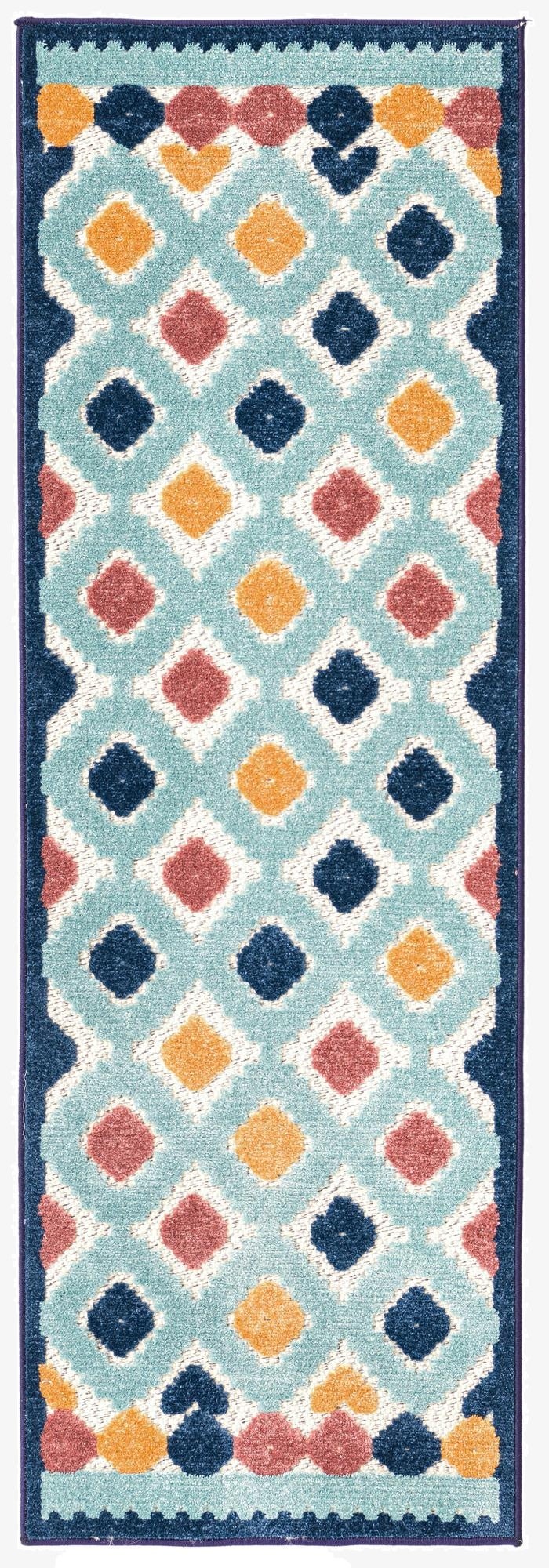  2' x 6'  Washable Belize Indoor / Outdoor Runner Rug