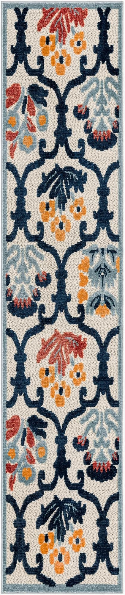  2' x 10'  Washable Belize Indoor / Outdoor Runner Rug