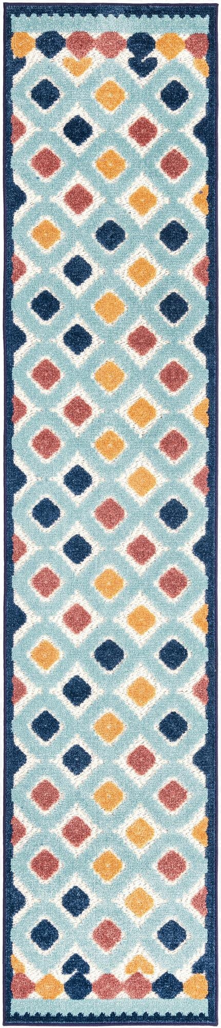  2' x 10'  Washable Belize Indoor / Outdoor Runner Rug