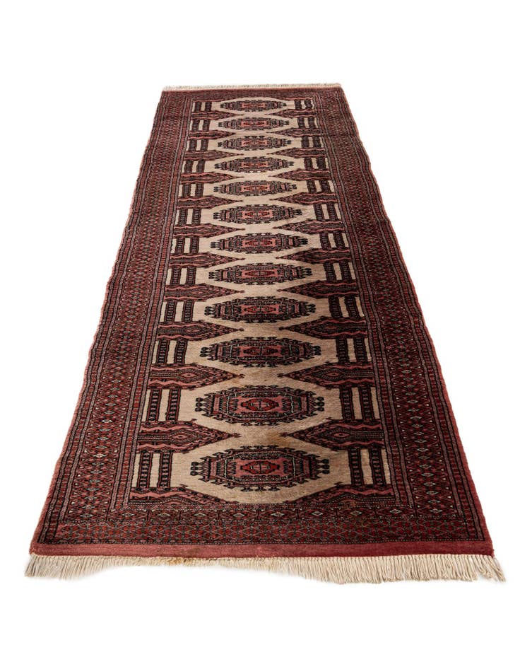 Detail image of  3' 3 x 10' 2  Hand Knotted Bokhara Oriental Wool Runner Rug