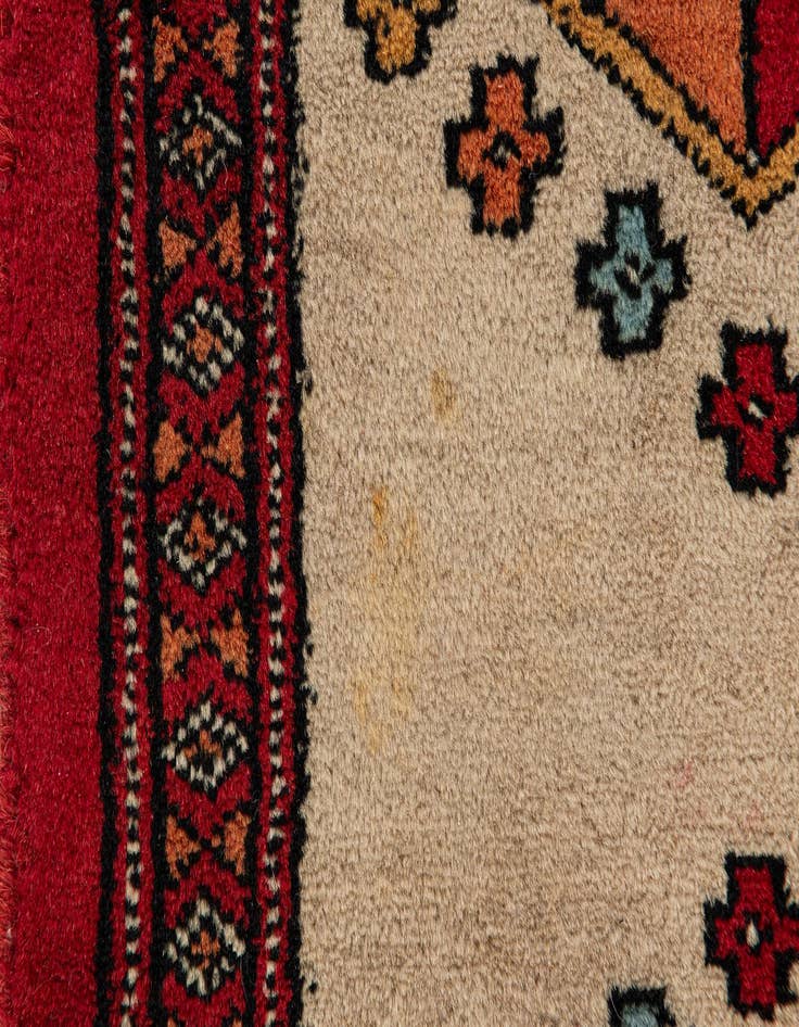 Detail image of  1' 1 x 3' 4  Hand Knotted Bokhara Oriental Wool Runner Rug
