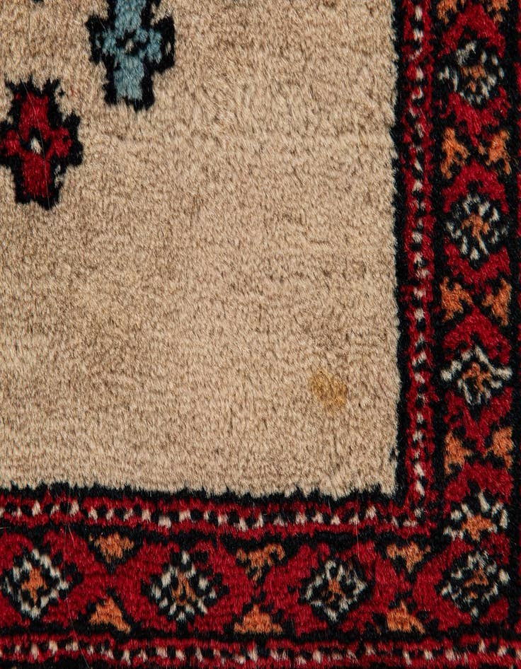 Detail image of  1' 1 x 3' 4  Hand Knotted Bokhara Oriental Wool Runner Rug