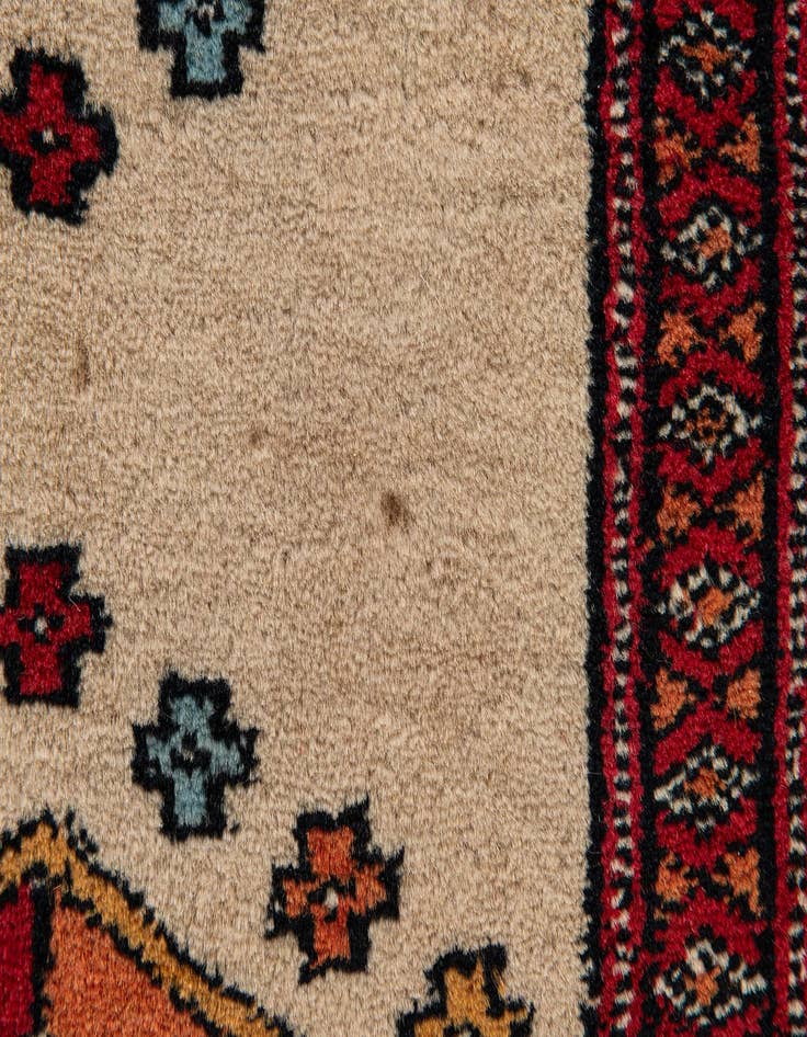 Detail image of  1' 1 x 3' 4  Hand Knotted Bokhara Oriental Wool Runner Rug