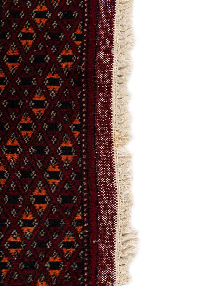 Detail image of  3' 4 x 9' 3  Hand Knotted Bokhara Oriental Wool Runner Rug