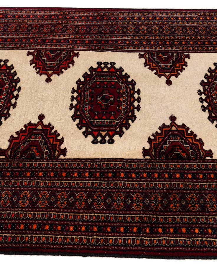 Detail image of  3' 4 x 9' 3  Hand Knotted Bokhara Oriental Wool Runner Rug