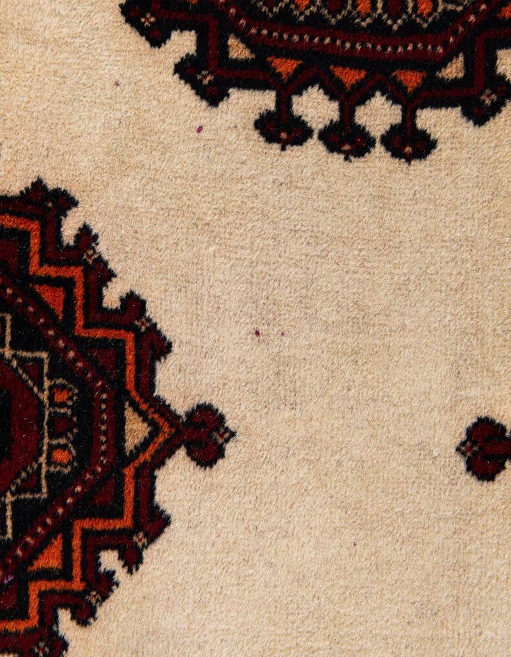 Detail image of  3' 4 x 9' 3  Hand Knotted Bokhara Oriental Wool Runner Rug