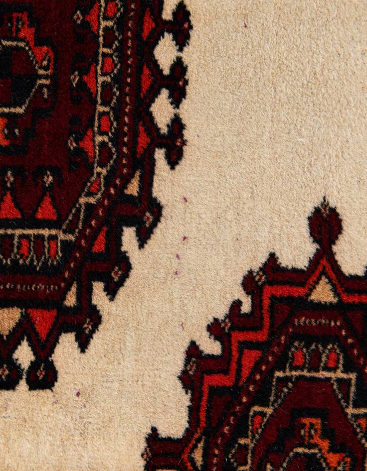 Detail image of  3' 4 x 9' 3  Hand Knotted Bokhara Oriental Wool Runner Rug