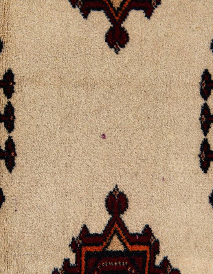 Detail image of  3' 4 x 9' 3  Hand Knotted Bokhara Oriental Wool Runner Rug