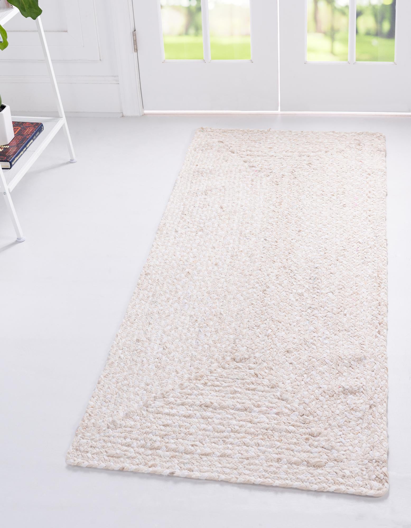  2' 6 x 6' 1  Hand Braided Chindi Runner Rug