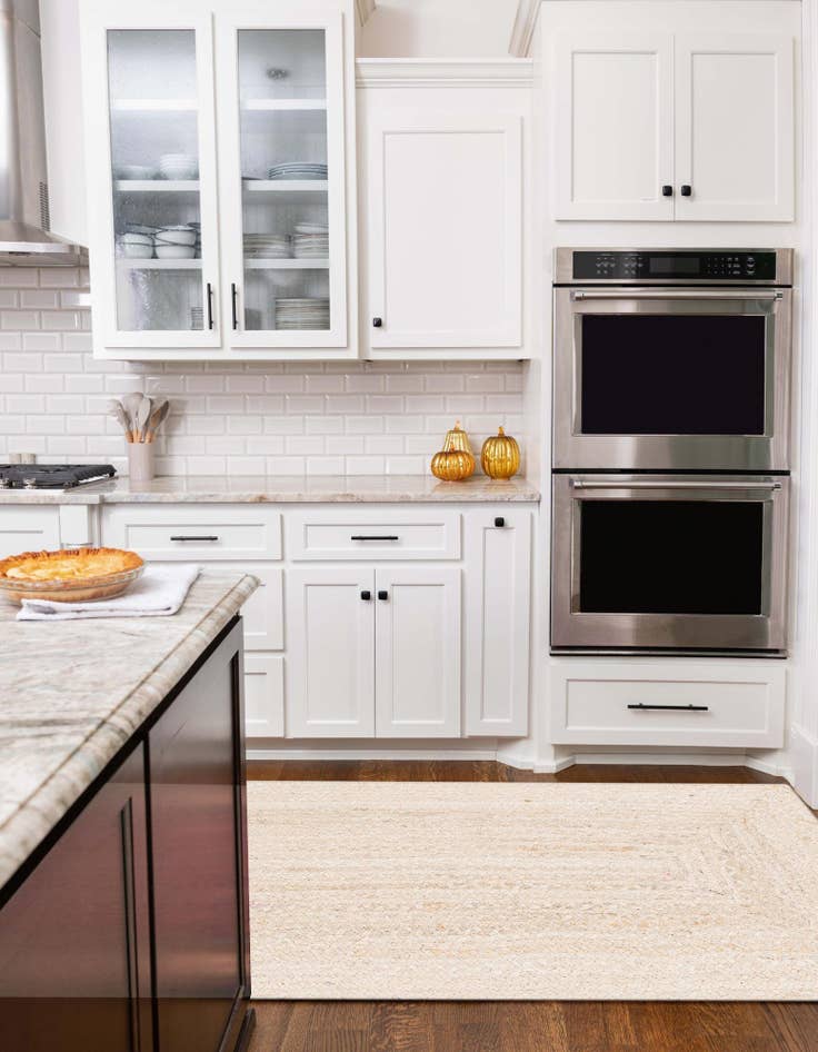 Detail image of  2' 6 x 6' 1  Hand Braided Chindi Runner Rug