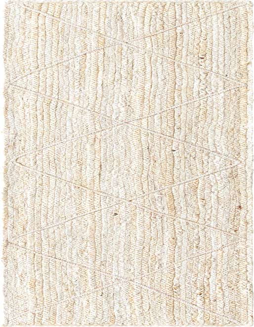 An 8 ft runner rug from the Braided Jute collection, featuring a natural ivory braided texture with a subtle diamond pattern.
