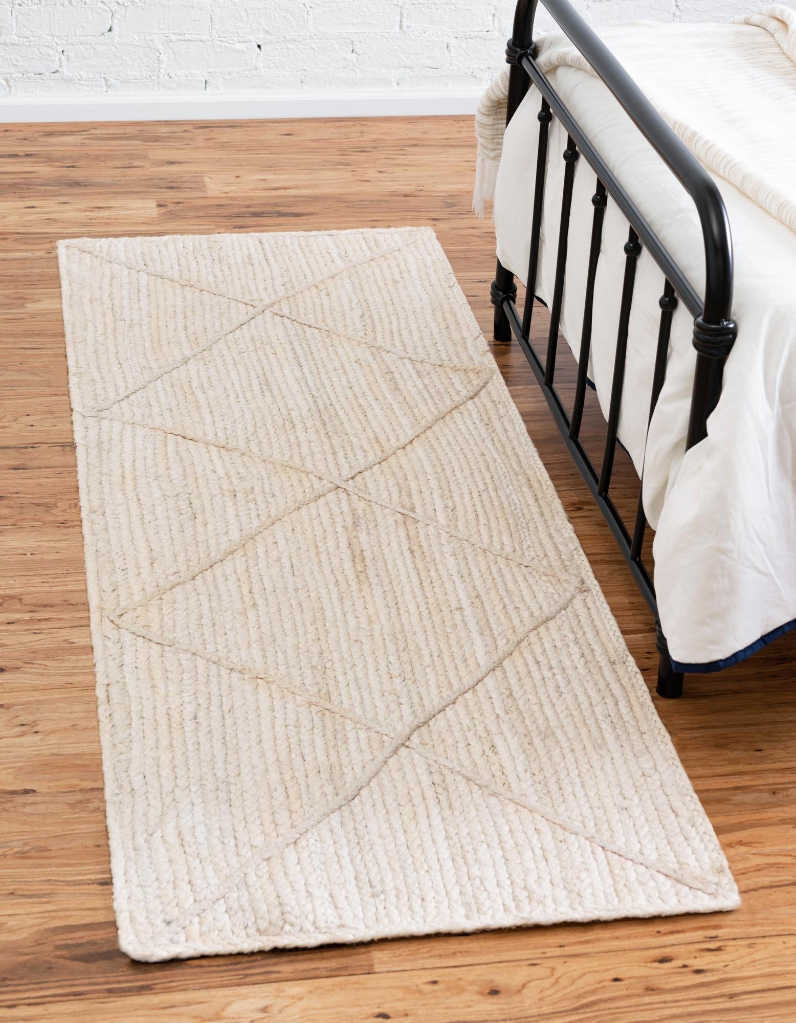  2' 2 x 6' 1  Hand Braided Jute Runner Rug