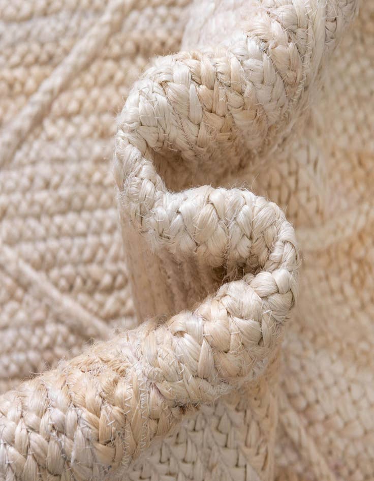 Detail image of  2' 2 x 6' 1  Hand Braided Jute Runner Rug
