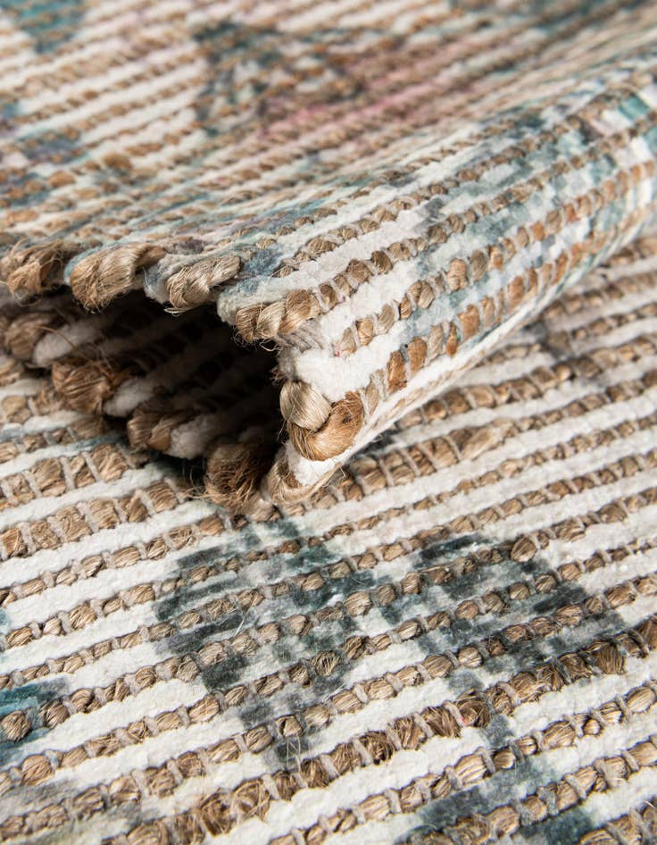 Detail image of  2' x 6' 1  Hand Woven Chenille Jute Runner Rug