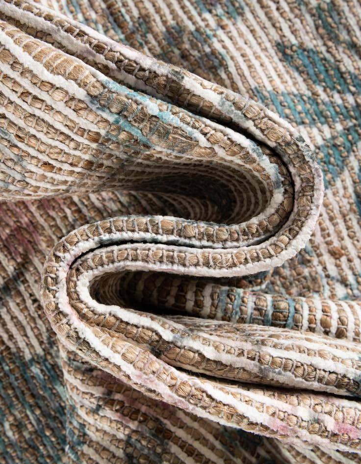 Detail image of  2' x 6' 1  Hand Woven Chenille Jute Runner Rug