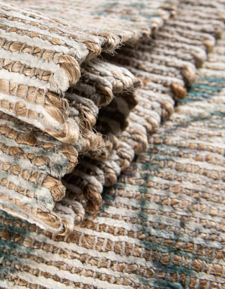 Detail image of  2' x 6' 1  Hand Woven Chenille Jute Runner Rug