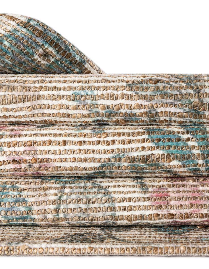 Detail image of  2' x 6' 1  Hand Woven Chenille Jute Runner Rug