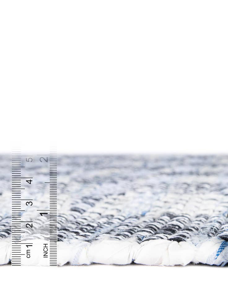 Detail image of  2' 7 x 6' 1  Hand Woven Chindi Cotton Runner Rug