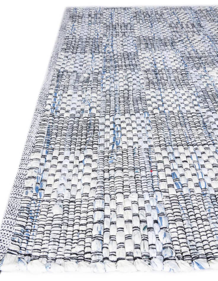 Detail image of  2' 7 x 6' 1  Hand Woven Chindi Cotton Runner Rug