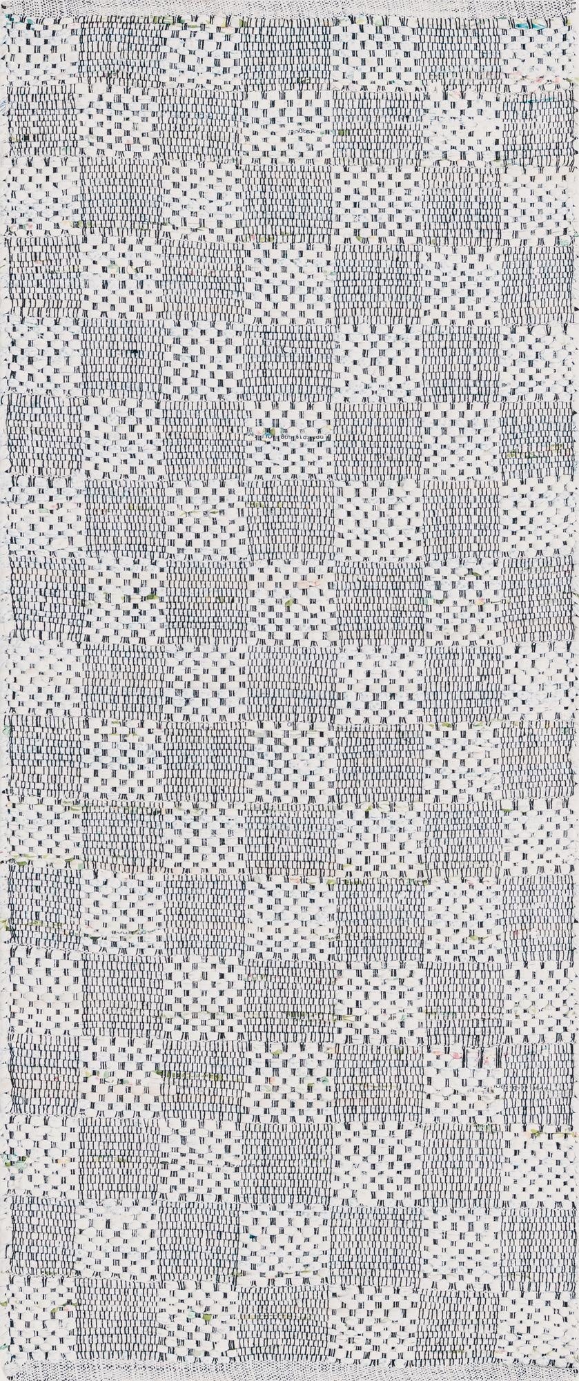  2' 7 x 6' 1  Hand Woven Chindi Cotton Runner Rug