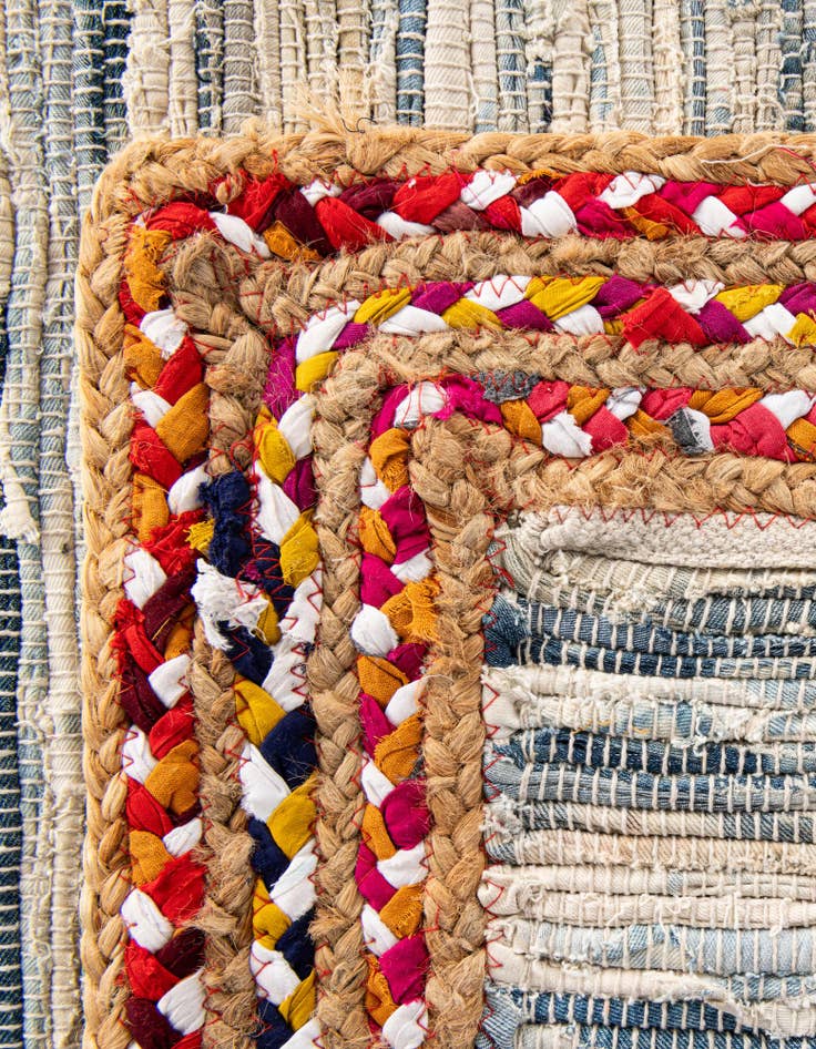 Detail image of  2' 7 x 6' 1 Chindi Jute Runner Rug