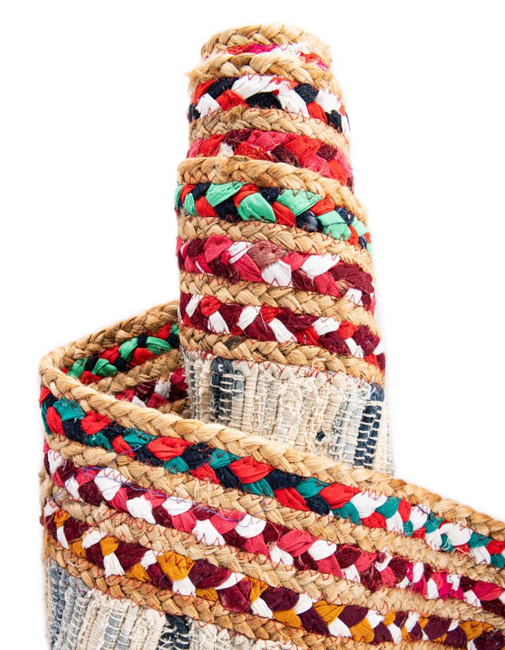 Detail image of  2' 7 x 6' 1 Chindi Jute Runner Rug