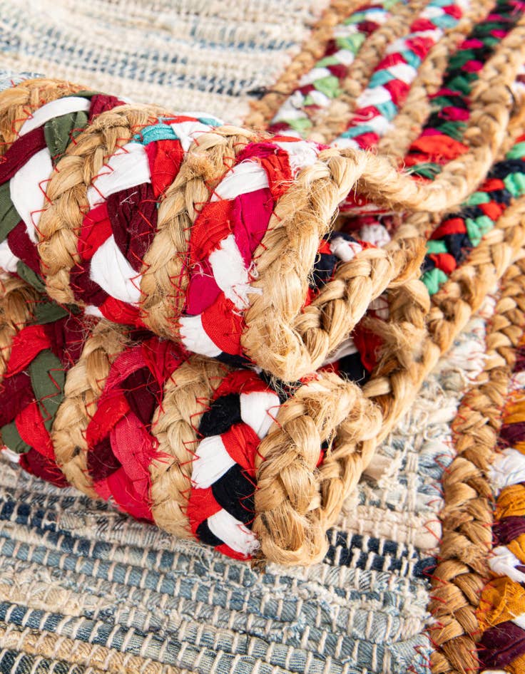 Detail image of  2' 7 x 6' 1 Chindi Jute Runner Rug