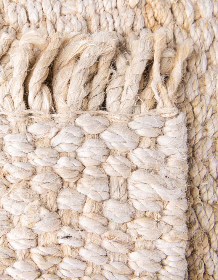 Detail image of  2' x 5' 1  Hand Woven Chunky Jute Runner Rug