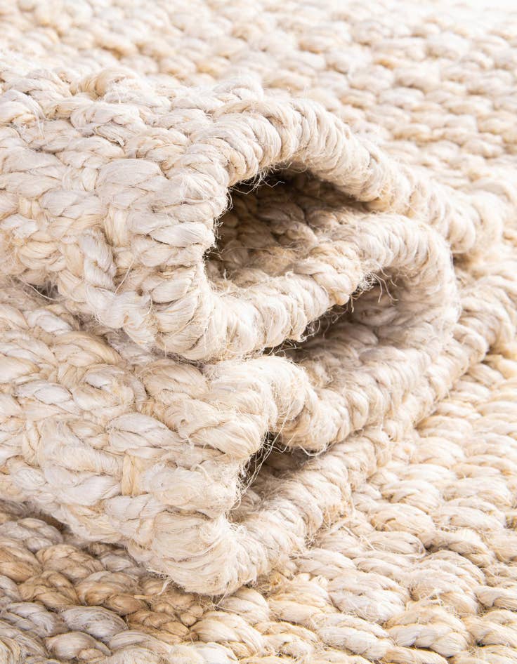 Detail image of  2' x 5' 1  Hand Woven Chunky Jute Runner Rug