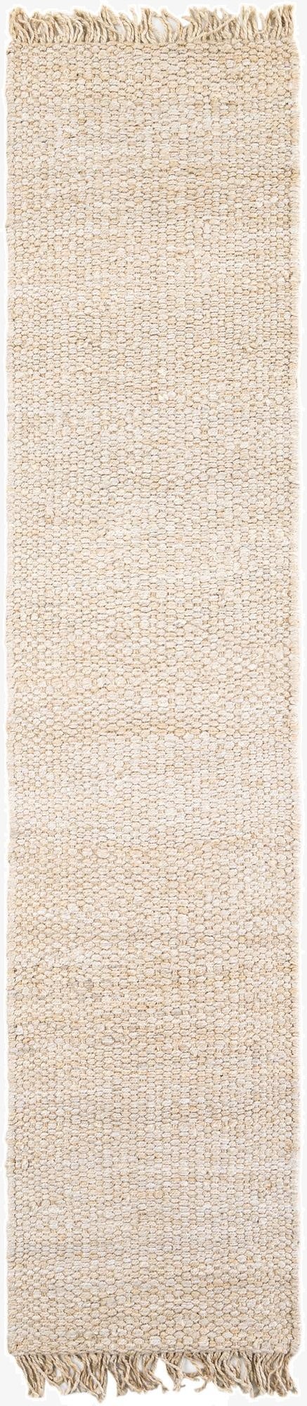 Primary image  2' 7 x 12'  Hand Woven Chunky Jute Runner Rug