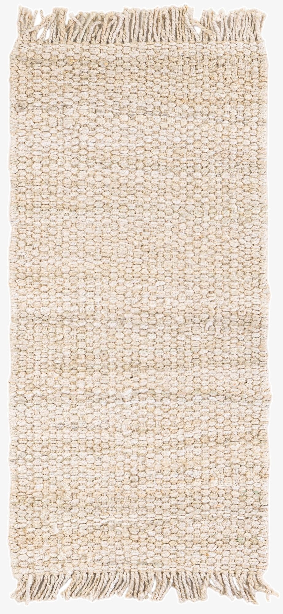  2' x 4' 1  Hand Woven Chunky Jute Runner Rug