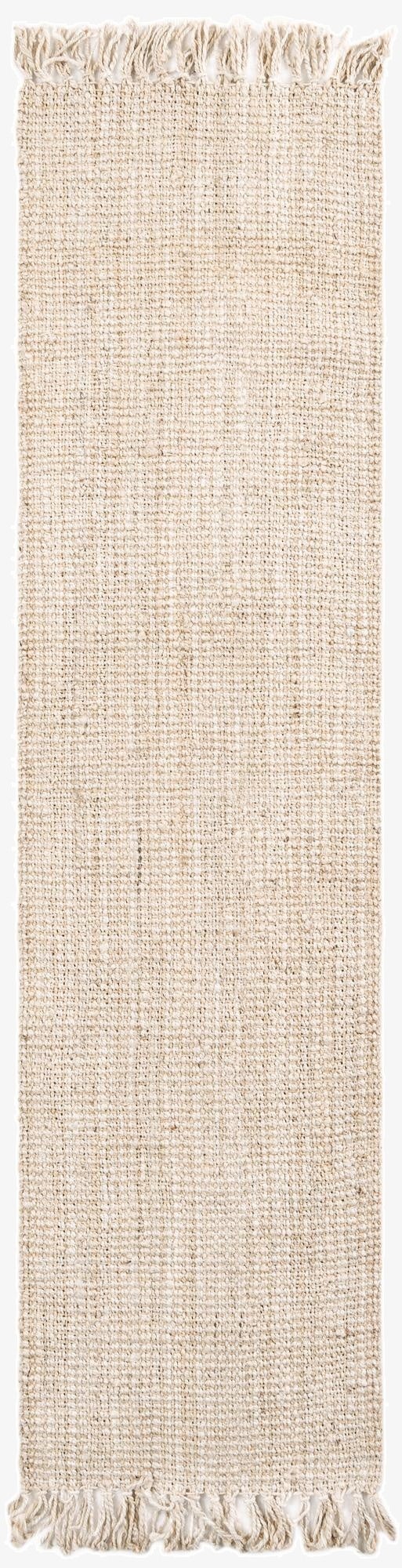  2' 7 x 10'  Hand Woven Chunky Jute Runner Rug