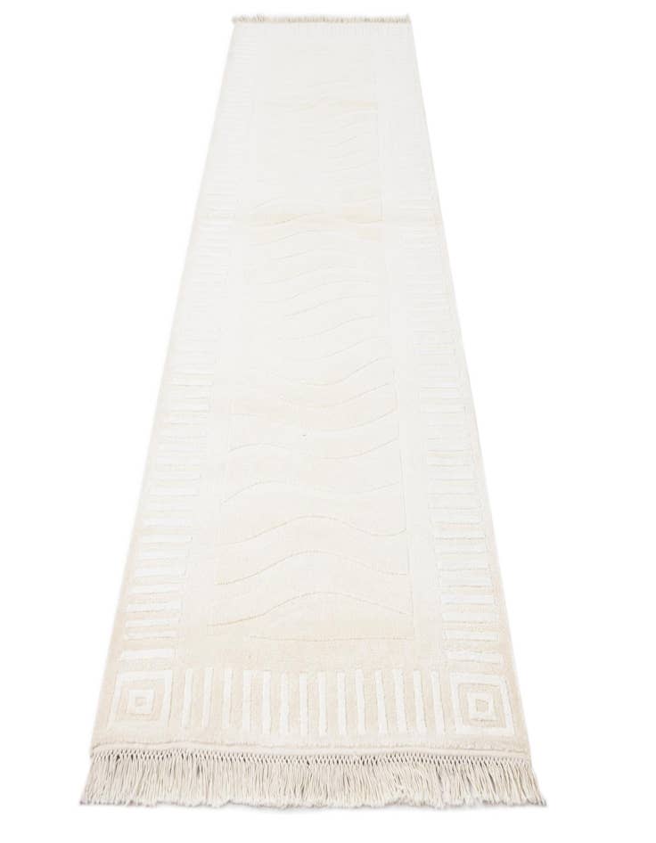 Detail image of  2' 9 x 10'  Hand Knotted Darya Wool Runner Rug