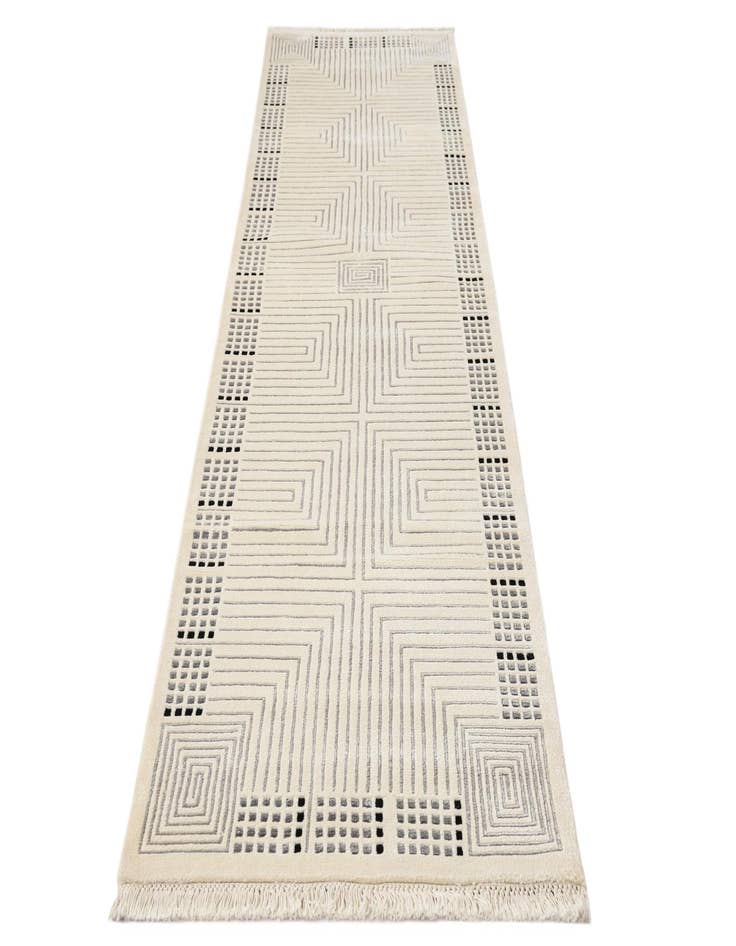 Detail image of  2' 8 x 9' 11  Hand Knotted Darya Wool Runner Rug