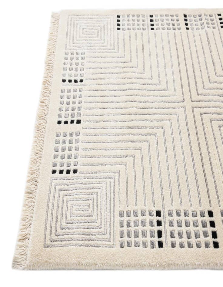 Detail image of  2' 8 x 9' 11  Hand Knotted Darya Wool Runner Rug