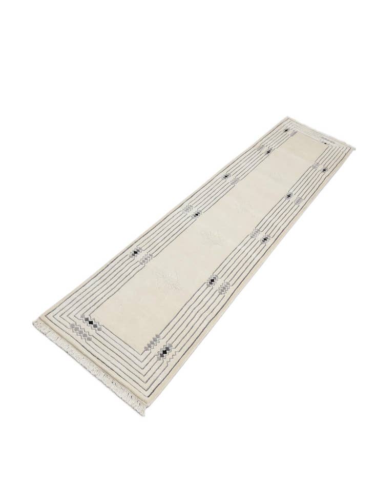 Detail image of  2' 7 x 12' 10  Hand Knotted Darya Wool Runner Rug