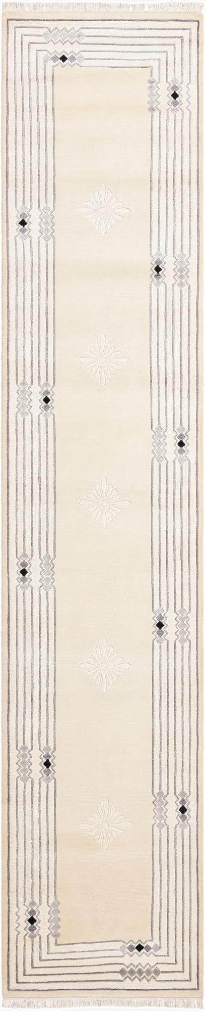  2' 7 x 12' 10  Hand Knotted Darya Wool Runner Rug