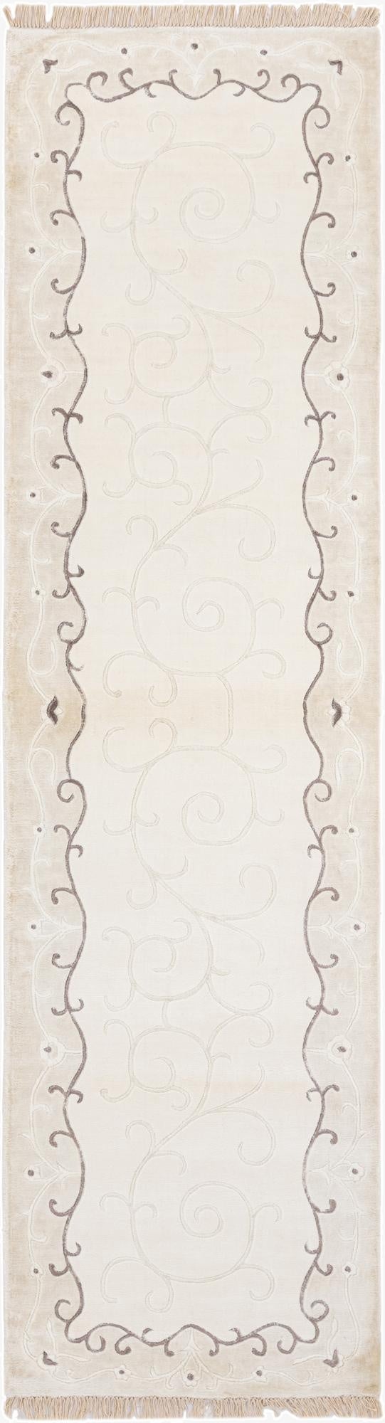  2' 8 x 9' 9  Hand Knotted Darya Wool Runner Rug