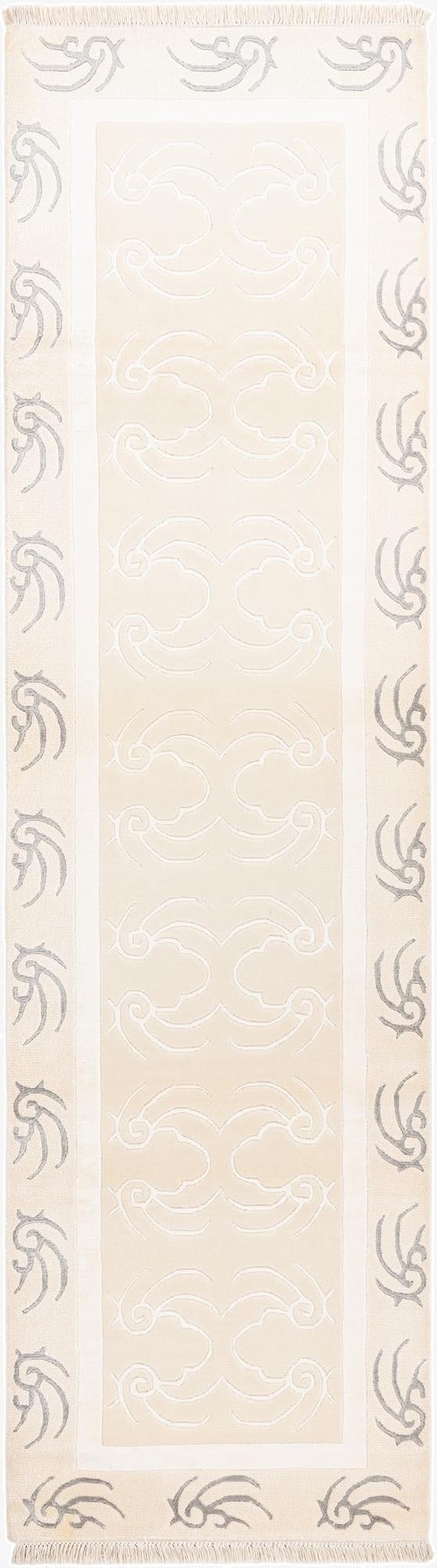  2' 8 x 9' 9  Hand Knotted Darya Wool Runner Rug