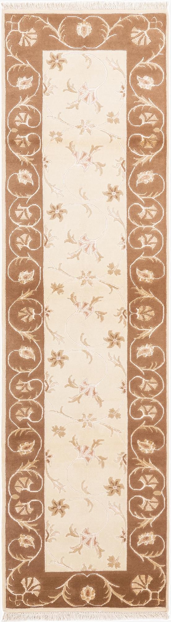  2' 7 x 9' 9  Hand Knotted Darya Wool Runner Rug