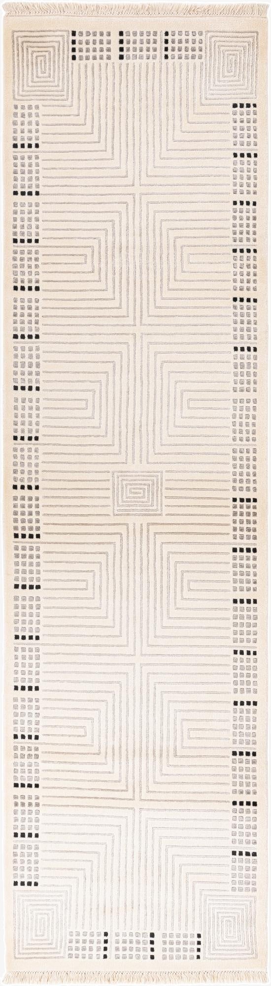  2' 8 x 9' 11  Hand Knotted Darya Wool Runner Rug