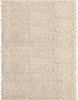 A long, rectangular 20 ft runner rug from the Everyday Shag collection in a solid ivory and cream color, featuring a plush shag pile.