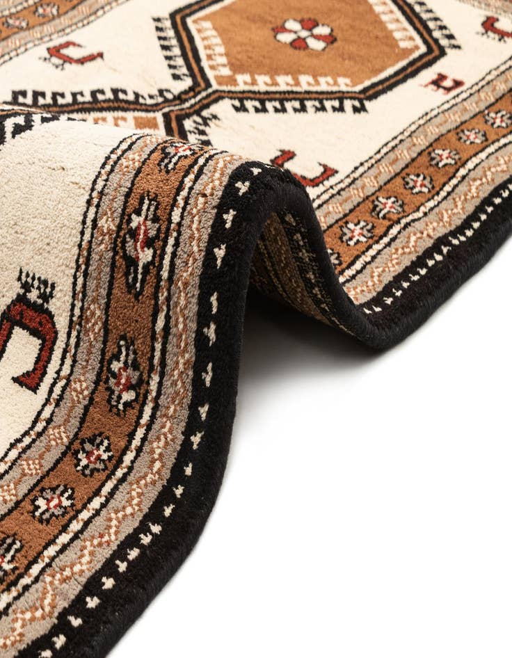 Detail image of  3' 2 x 6' 7  Hand Knotted Gabbeh Wool Runner Rug