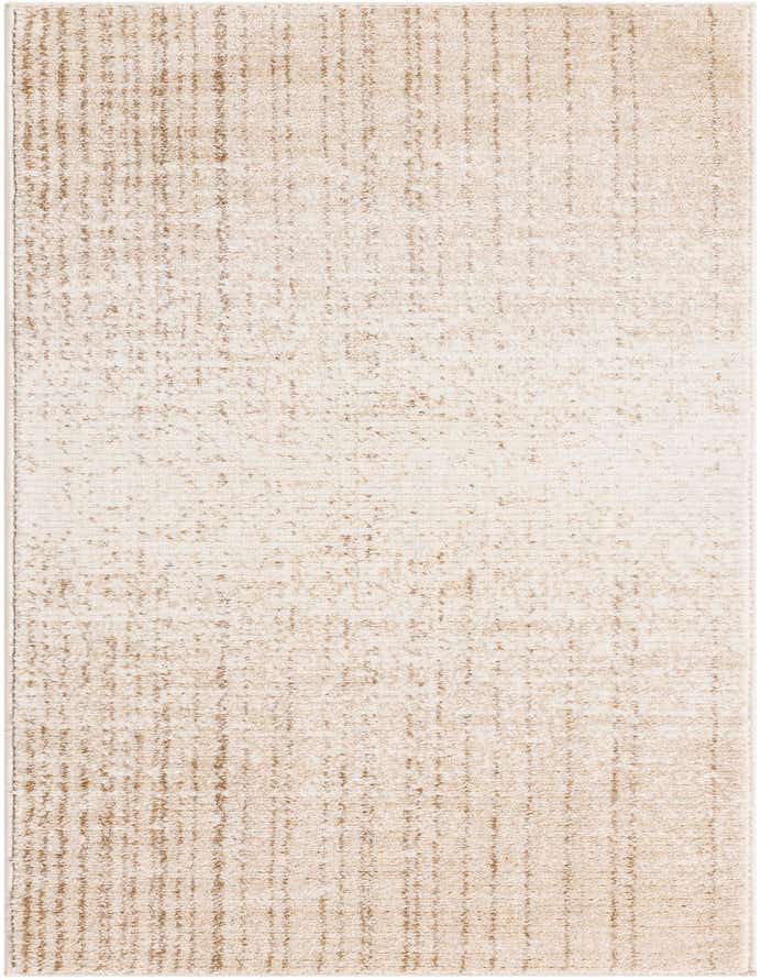 A 6 ft runner rug in ivory and cream with a subtle textured modern pattern, ideal for a hallway.