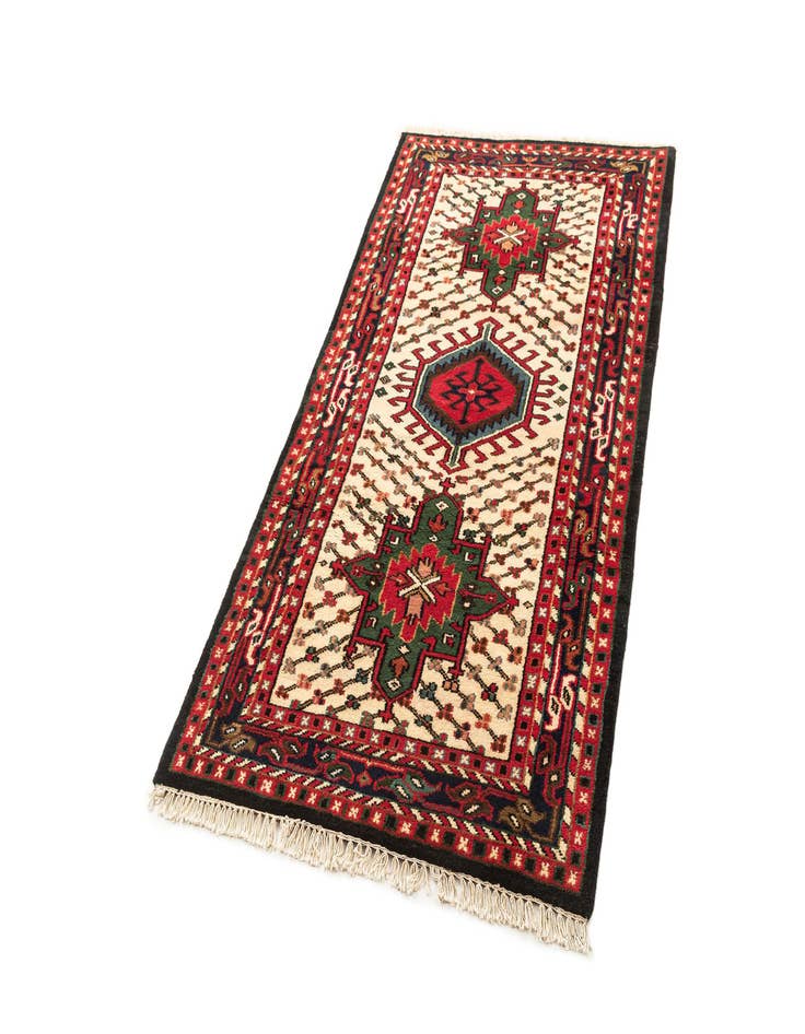 Detail image of  3' 3 x 6' 3  Hand Knotted Gharajeh Wool Runner Rug