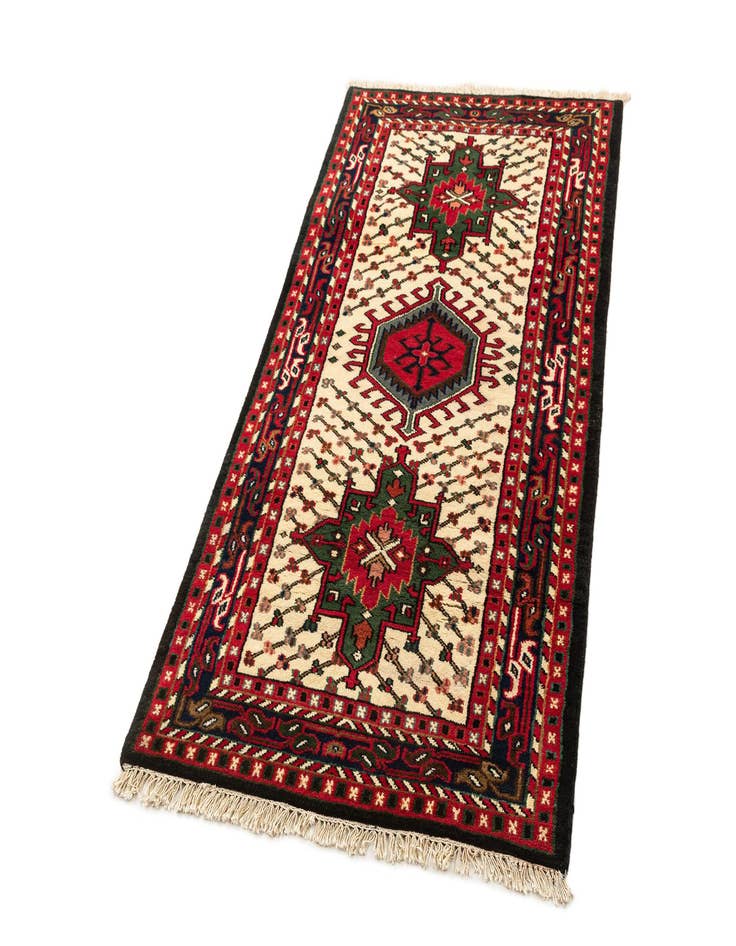 Detail image of  3' 3 x 6' 3  Hand Knotted Gharajeh Wool Runner Rug