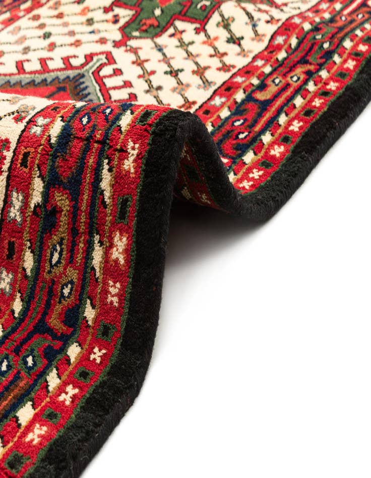 Detail image of  3' 3 x 6' 3  Hand Knotted Gharajeh Wool Runner Rug