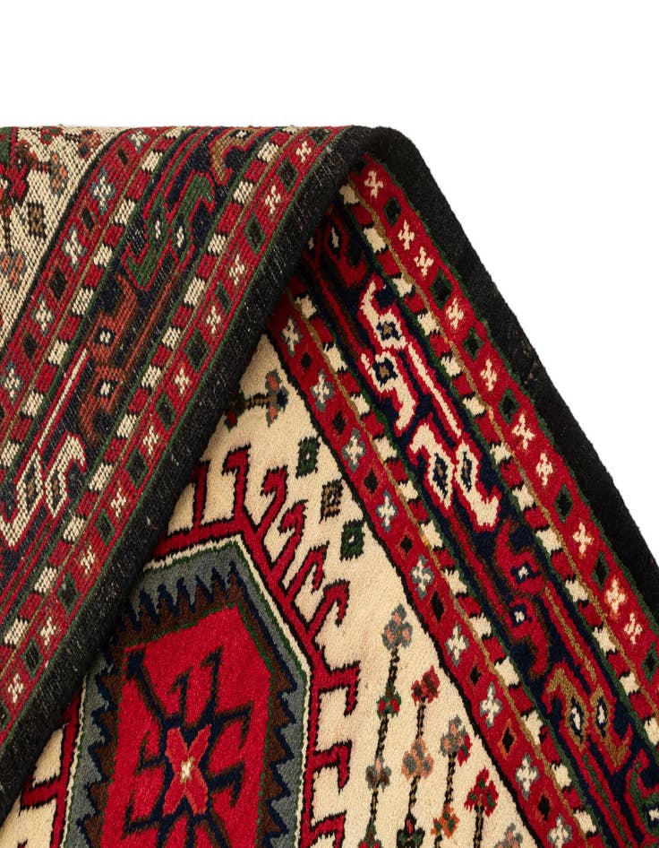 Detail image of  3' 3 x 6' 3  Hand Knotted Gharajeh Wool Runner Rug